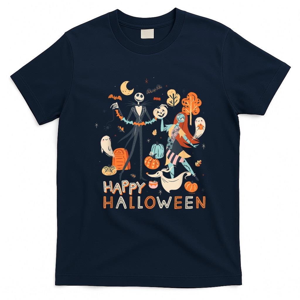 Halloween Shirt - Disney The Nightmare Before Christmas Jack & Sally Halloween T-Shirt