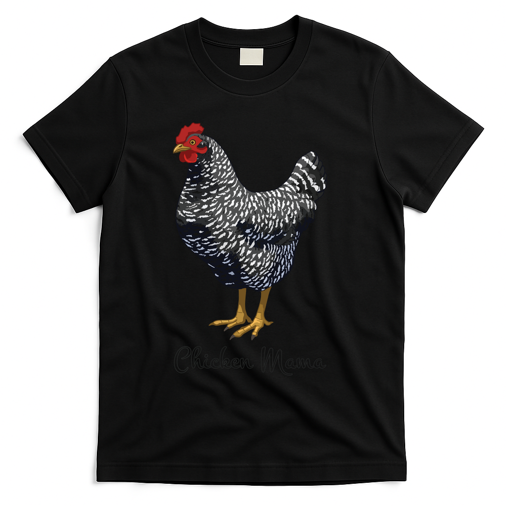 Chicken Mama Black Barred Plymouth Rock Hen Mom Bird Lovers T-Shirt