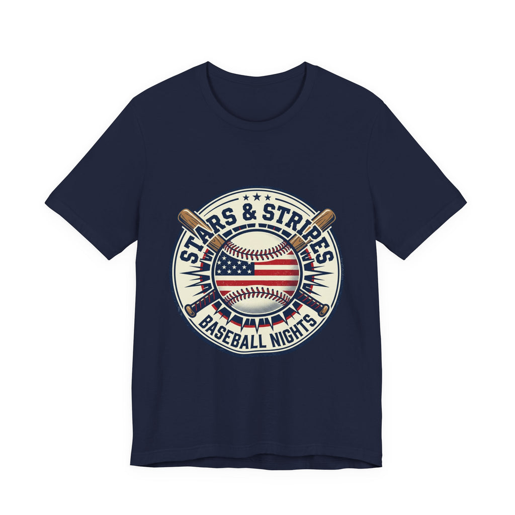 Stars & Stripes Baseball Tee | Patriotic Baseball Shirt, Vintage Red White Blue