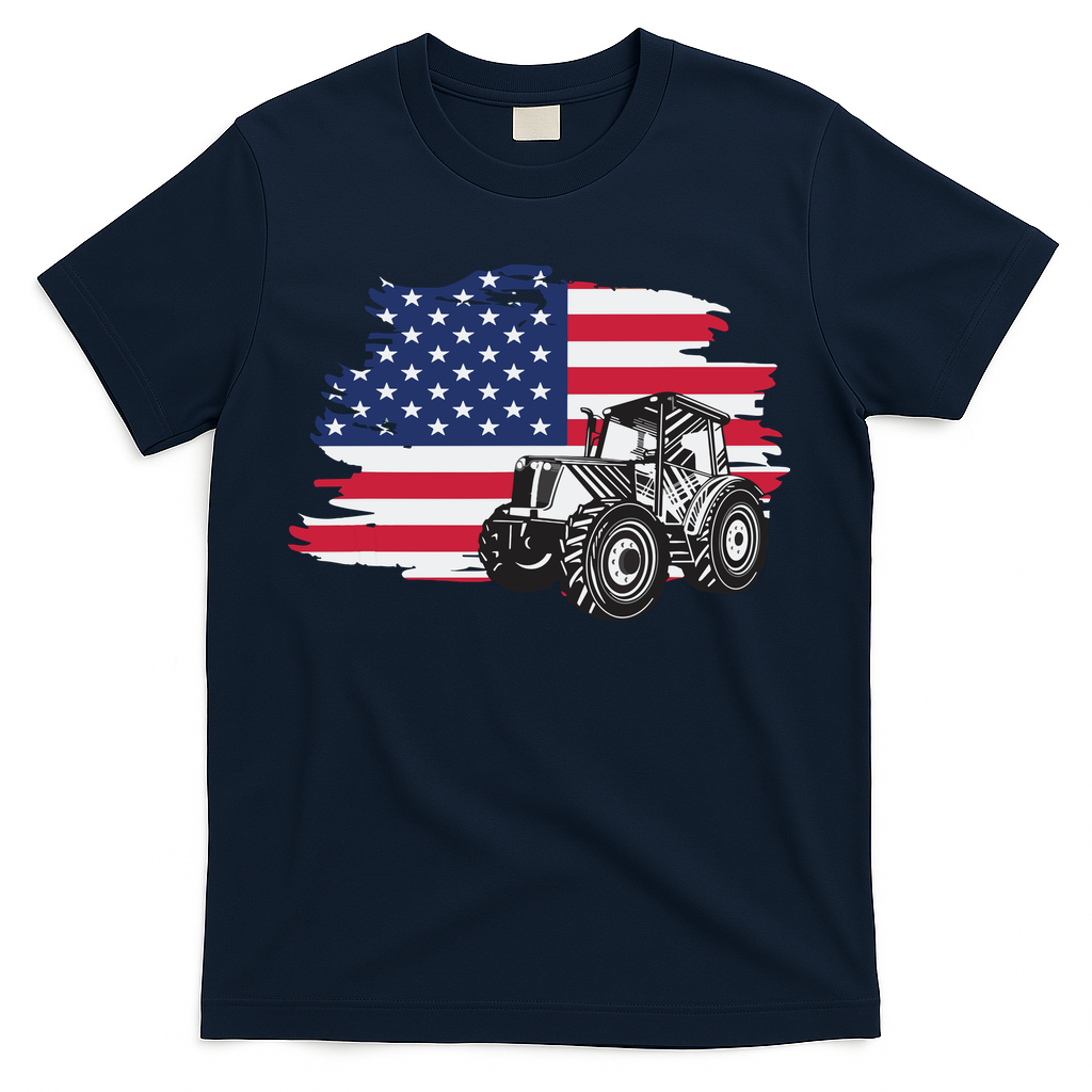 American Farmer US Flag Farmer Farming Gift T-Shirt