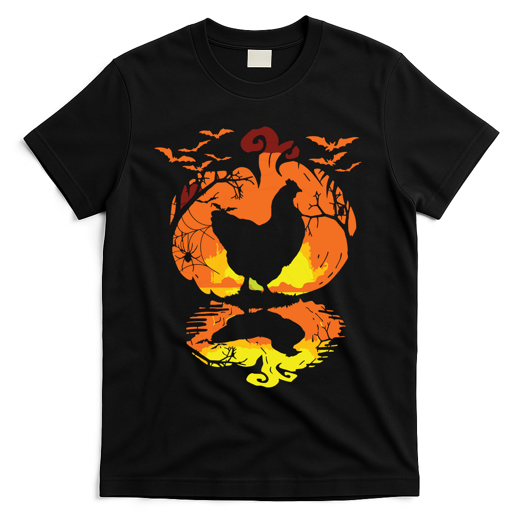 Chicken Halloween Costume Pumpkin Chicken Lovers Fall Season T-Shirt