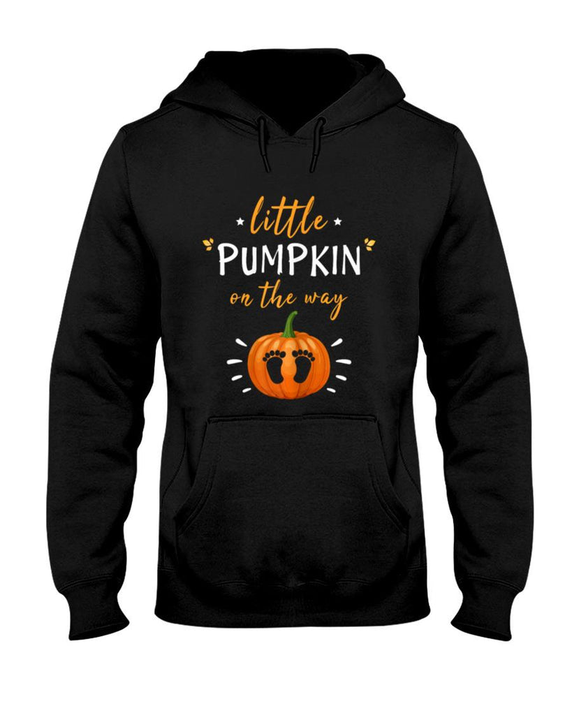 Halloween Shirt - Little Pumpkin On The Way Pregnancy Announcement Halloween T-Shirt