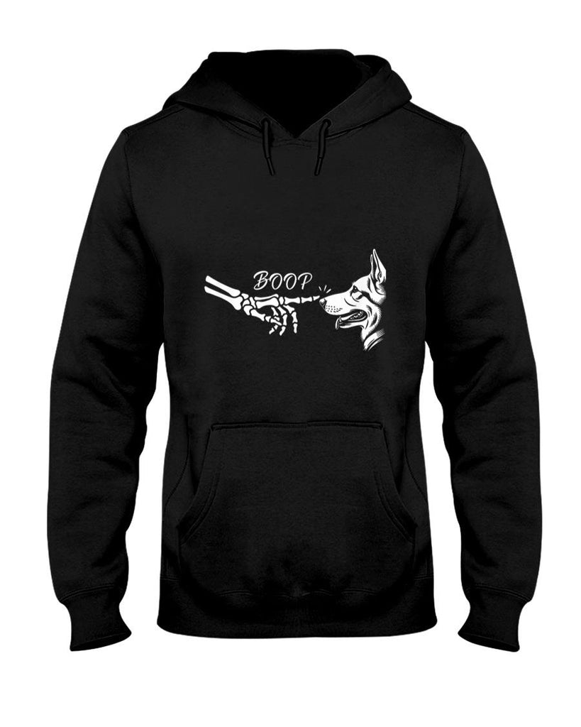 Pet Mom Halloween Shirt - German Shepherd Skeleton Hand Boop Halloween Pet Women Girls T-Shirt