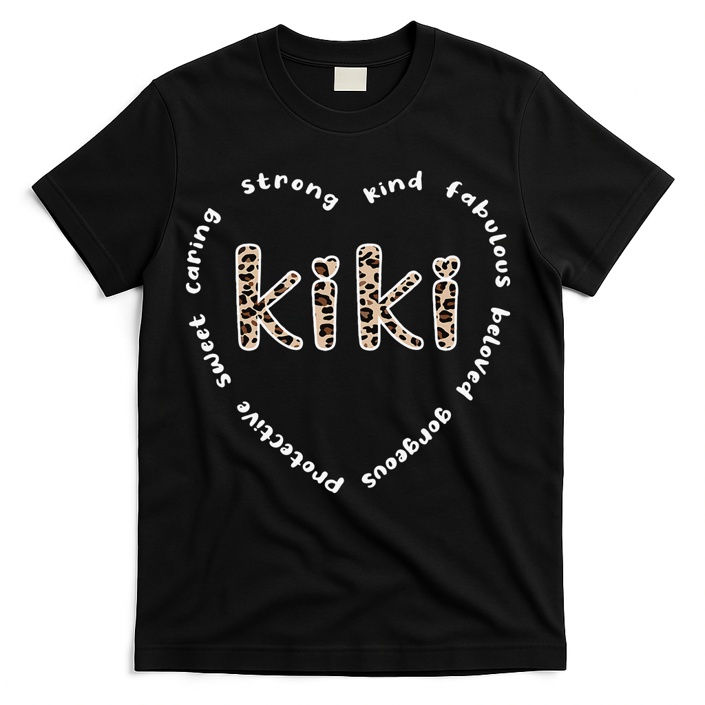 Womens Kiki Grandmother Heart Kiki Grandma Appreciation T-Shirt