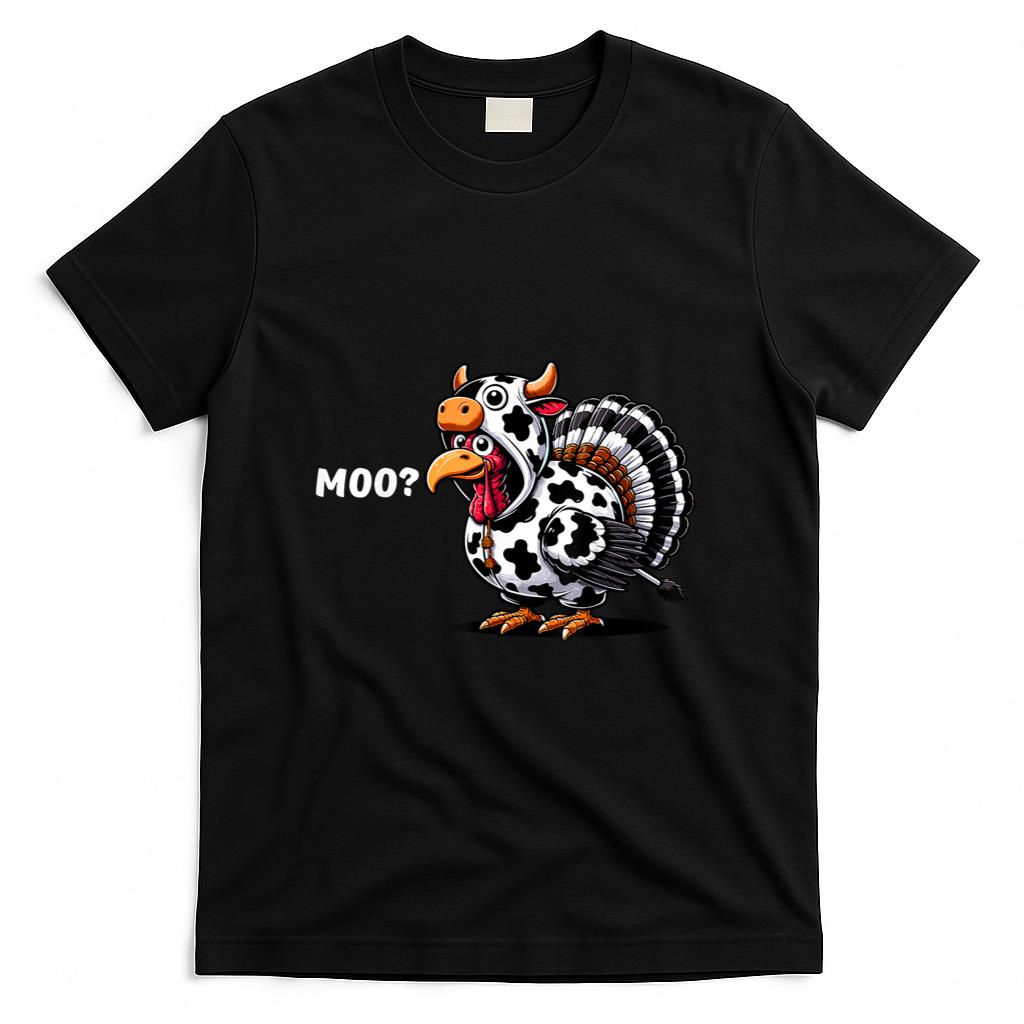 Turkey Moo Funny Thanksgiving T-Shirt