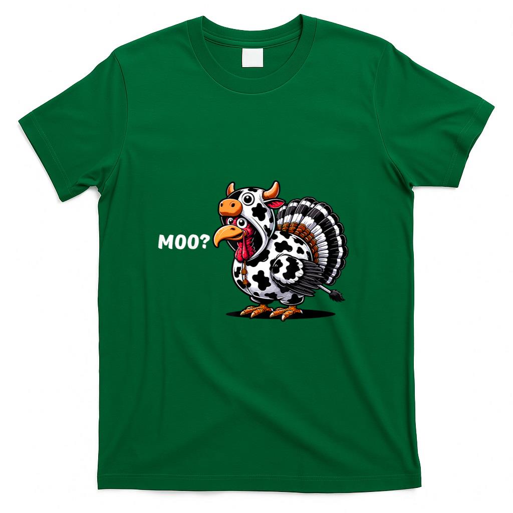 Turkey Moo Funny Thanksgiving T-Shirt