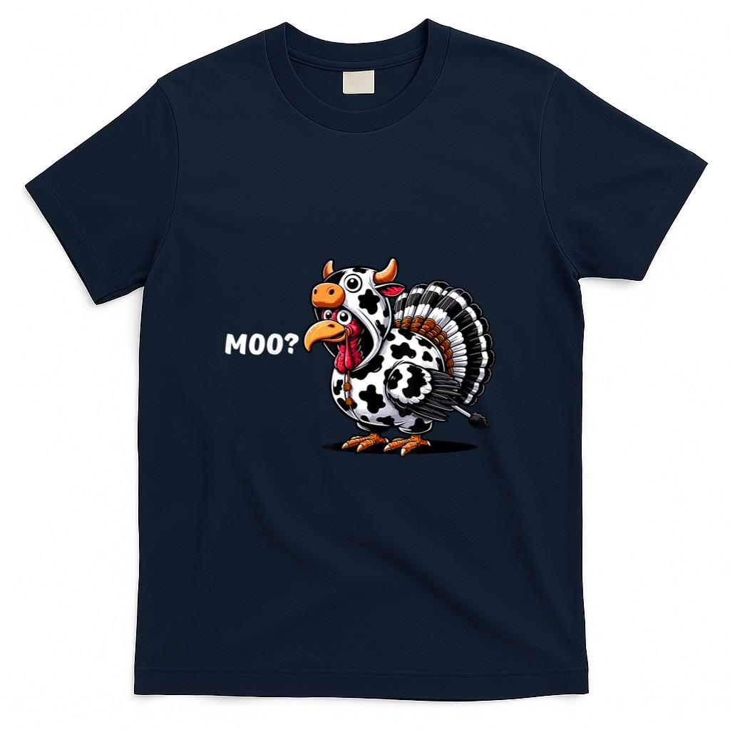Turkey Moo Funny Thanksgiving T-Shirt