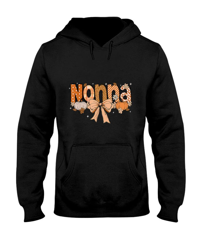 Nonna Pumpkin Fall Coquette Bow Thanksgiving Mom Women T-Shirt