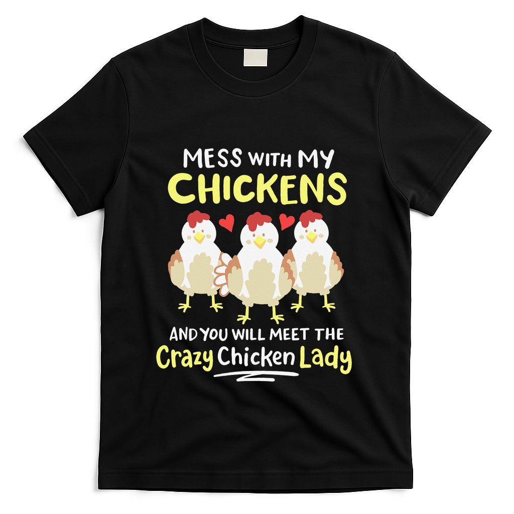 Backyard Crazy Chicken Lady Wo Farmer T-Shirt