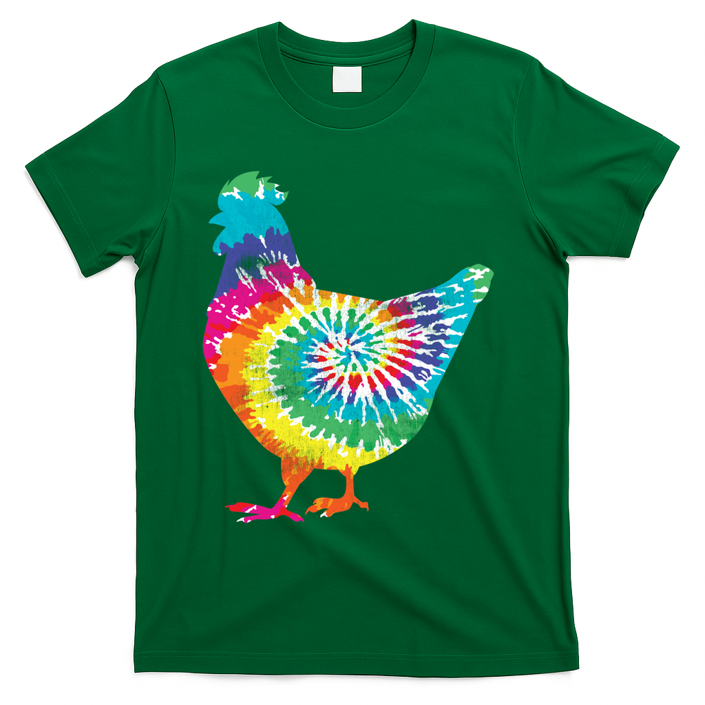 Tie Dye Chicken For Hippy Farmer Hobby Farm Gift T-Shirt