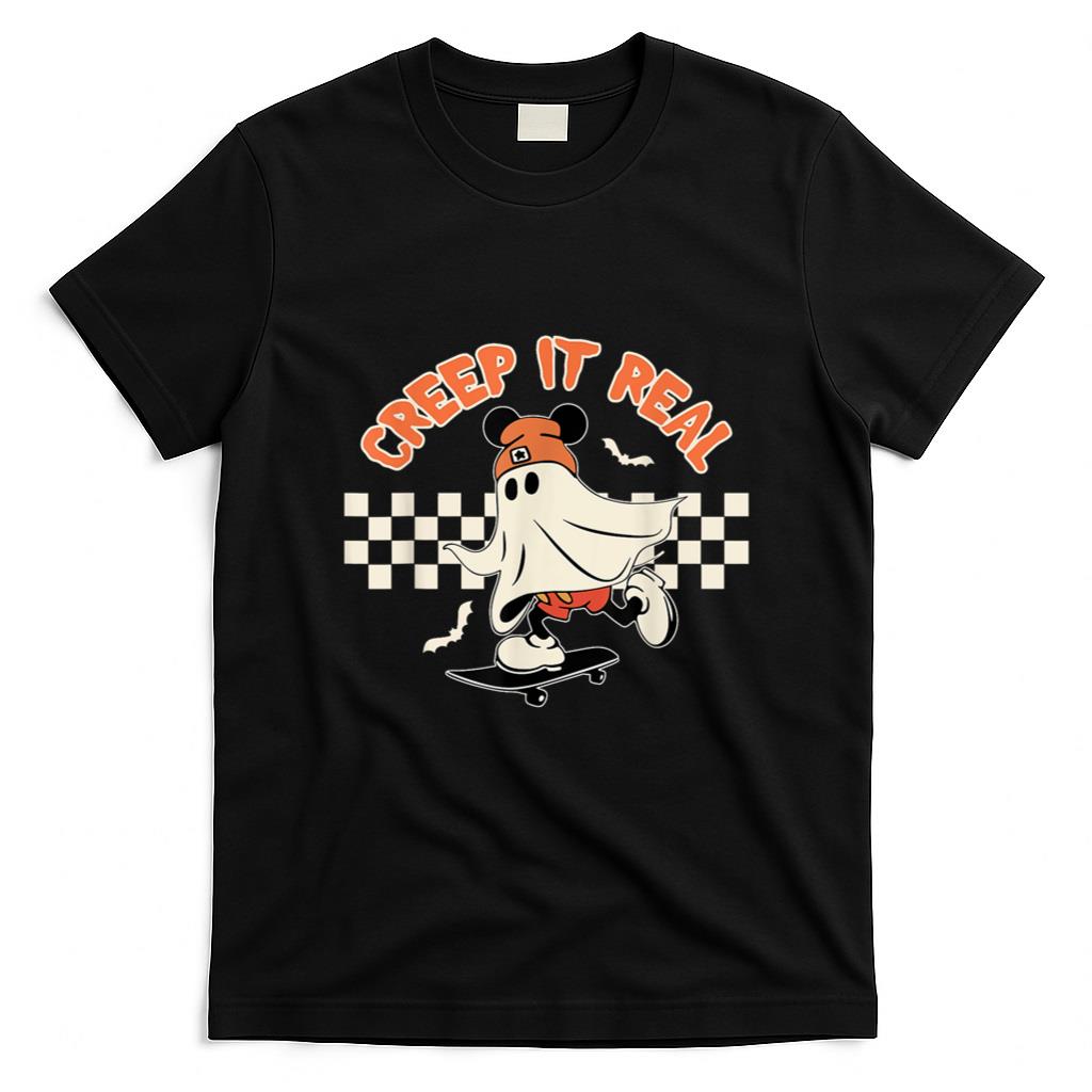 Halloween Shirt - Creep it Real Spooky Ghost Mouse Men Women Halloween T-Shirt