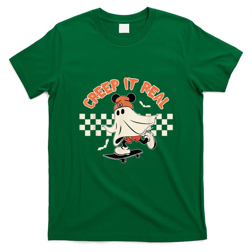 Halloween Shirt - Creep it Real Spooky Ghost Mouse Men Women Halloween T-Shirt
