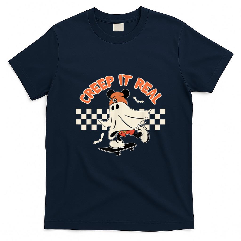 Halloween Shirt - Creep it Real Spooky Ghost Mouse Men Women Halloween T-Shirt