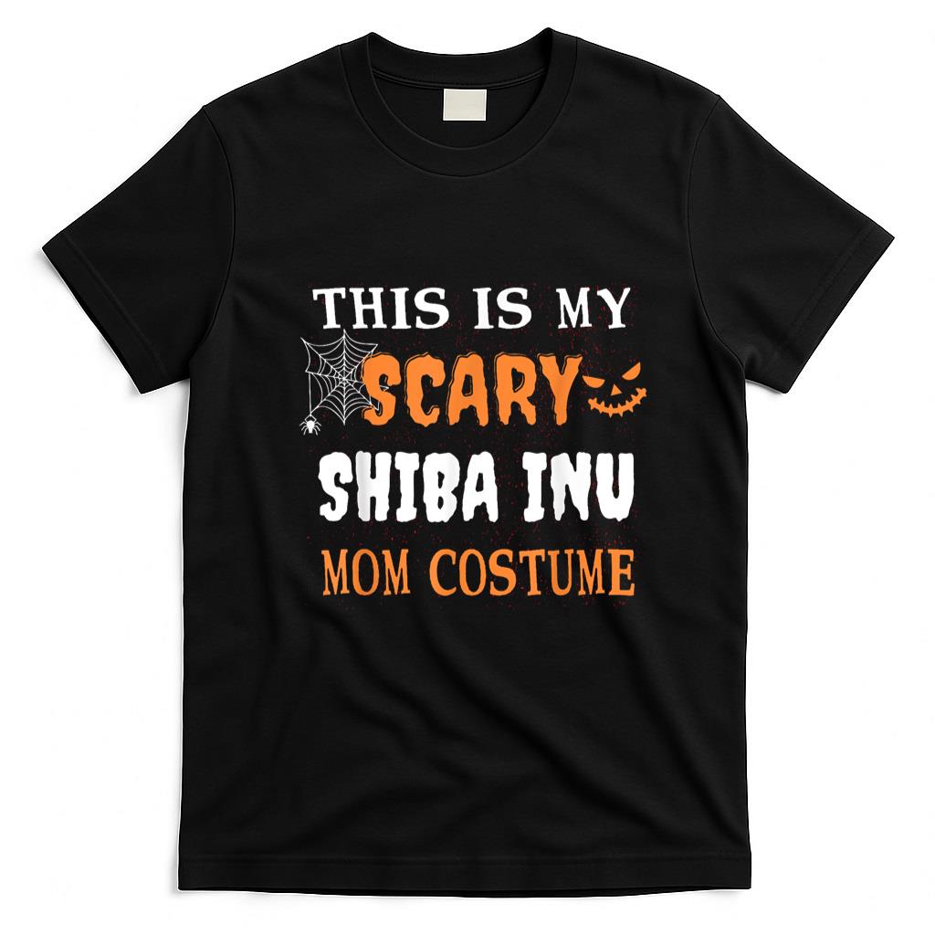 Pet Mom Halloween Shirt - Scary Shiba Inu Mom Costume Dog Lover Halloween Pets Spooky T-Shirt