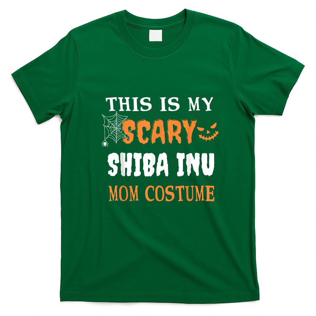 Pet Mom Halloween Shirt - Scary Shiba Inu Mom Costume Dog Lover Halloween Pets Spooky T-Shirt