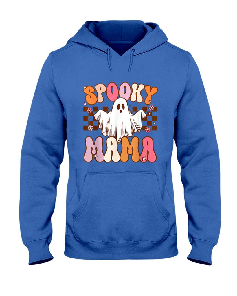 Pet Mom Halloween Shirt - Spooky Mama Halloween Mom Ghost Costume Retro Groovy T-Shirt