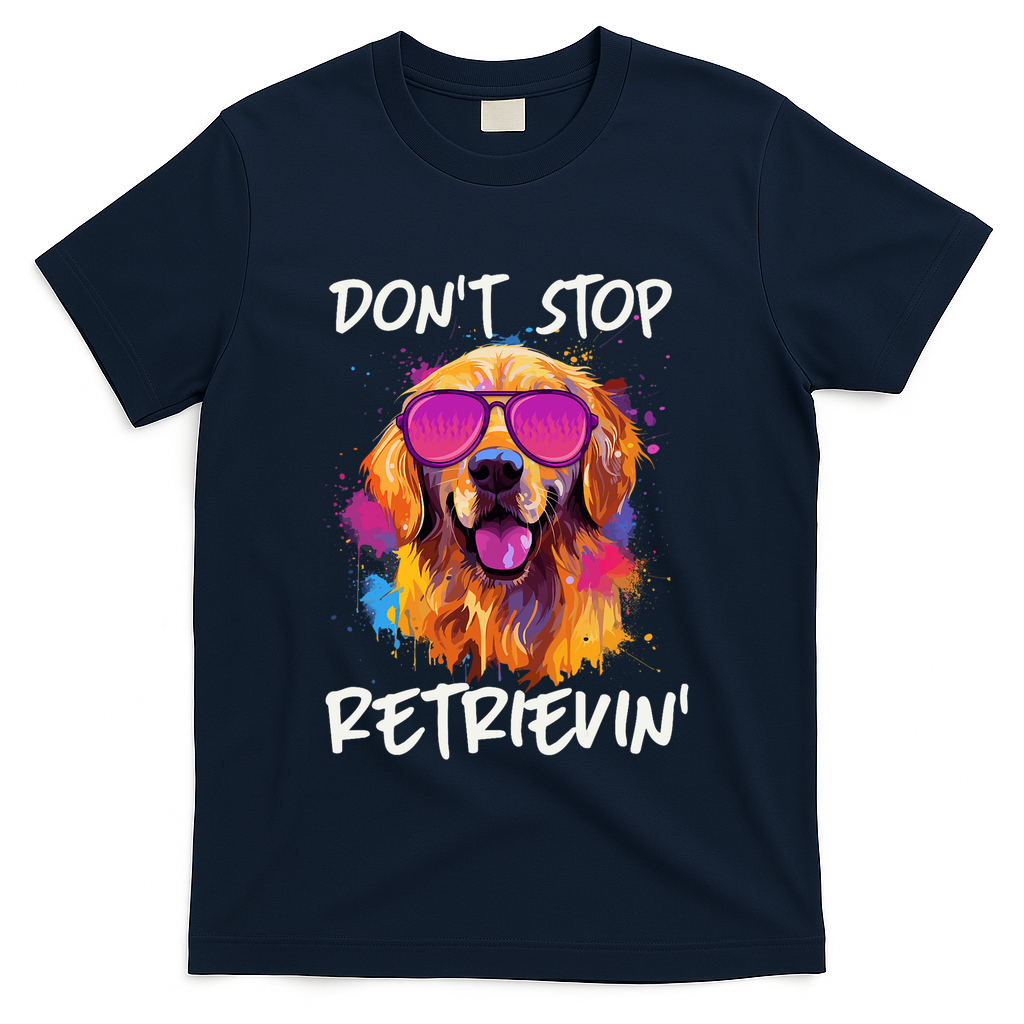 Don’T Stop Retrievin Golden Retriever Dog Goldie Mom Funny T-Shirt