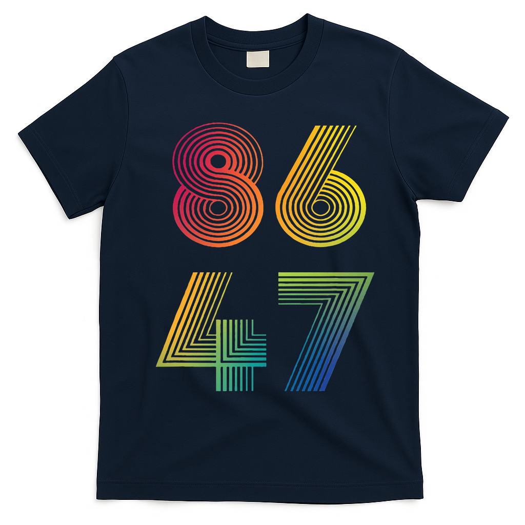 86 47 Anti Trump 8647 Impeach 47 Antitrump President T-Shirt - Navy Blue