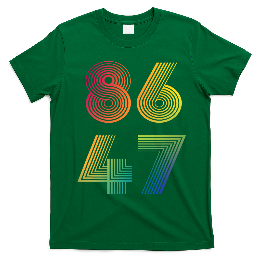 86 47 Anti Trump 8647 Impeach 47 Antitrump President Retro T-Shirt - Irish Green