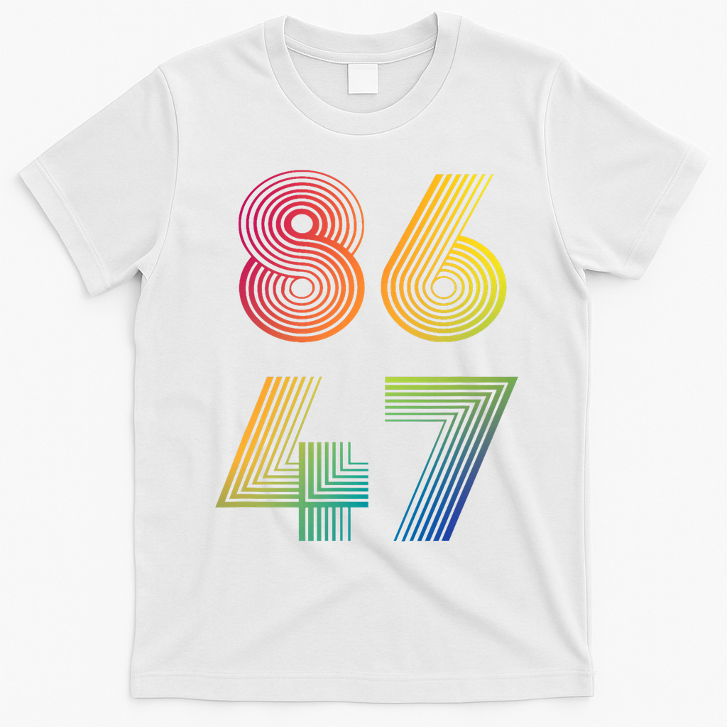 86 47 Anti Trump 8647 Impeach 47 Antitrump President Retro T-Shirt - White