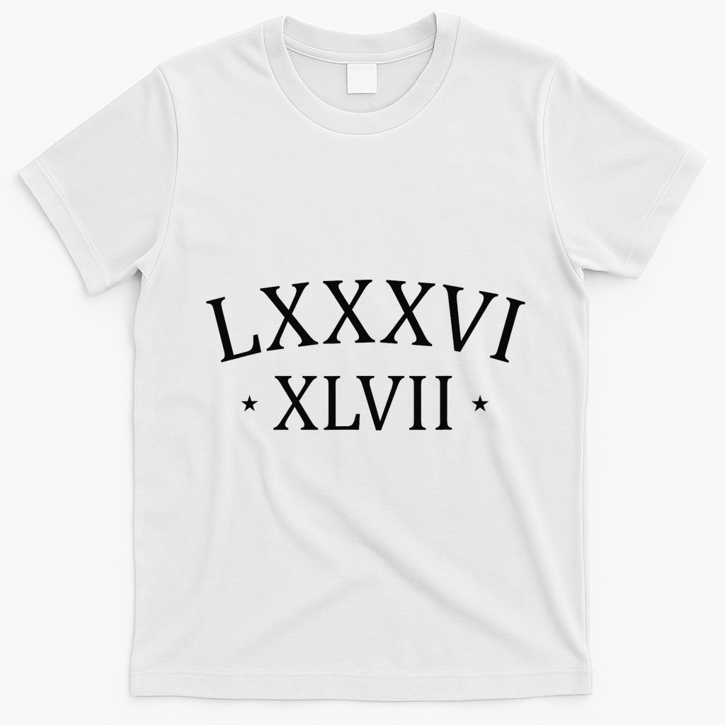 86 47 LXXXVI XLVII Roman Numerals Subtle Anti Trump T-Shirt - White
