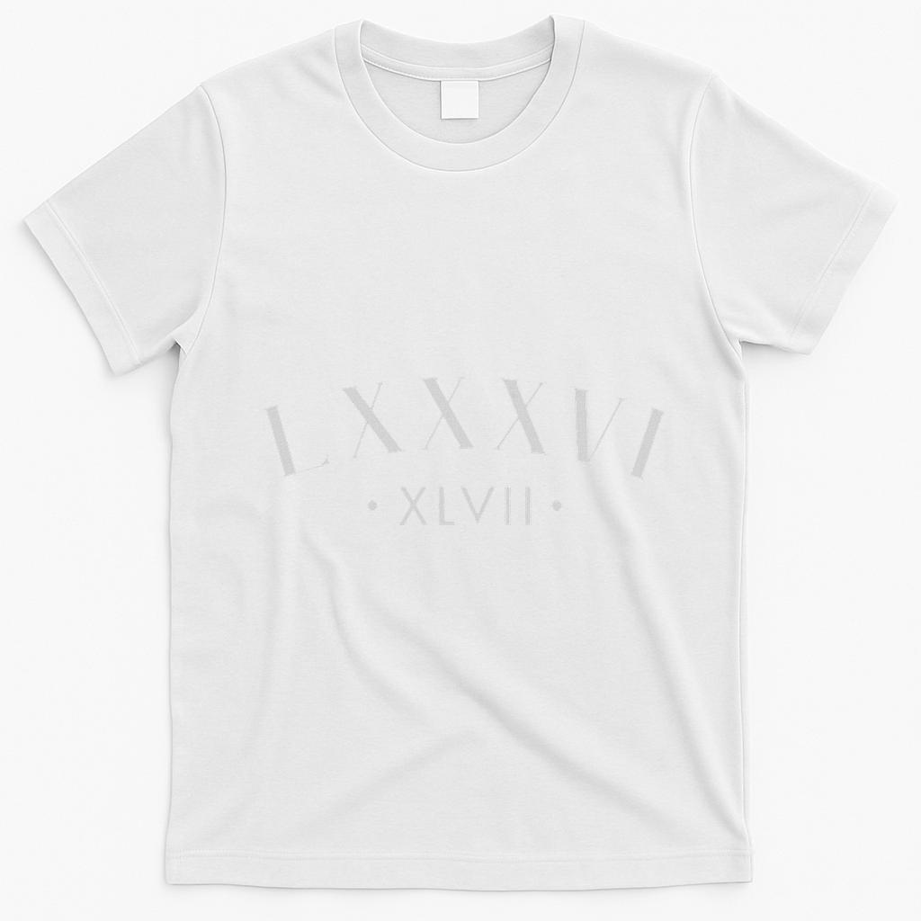 86 47 Roman Numerals Lxxxvi Xlvii 8647 Subtle Anti Trump T-Shirt - White