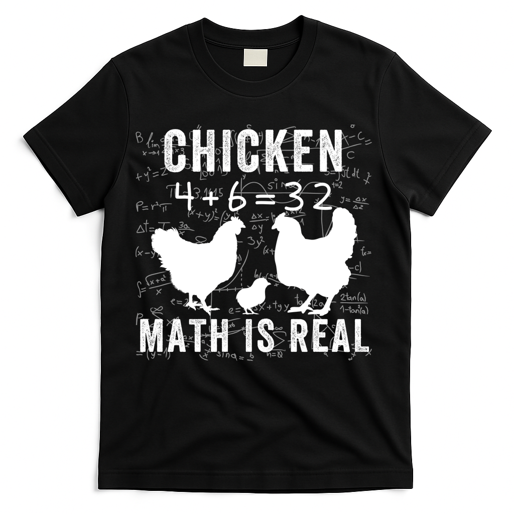 Chicken Math Is Real Chicken Lover Funny Chicken Math Meme Chicken Whisperer T-Shirt