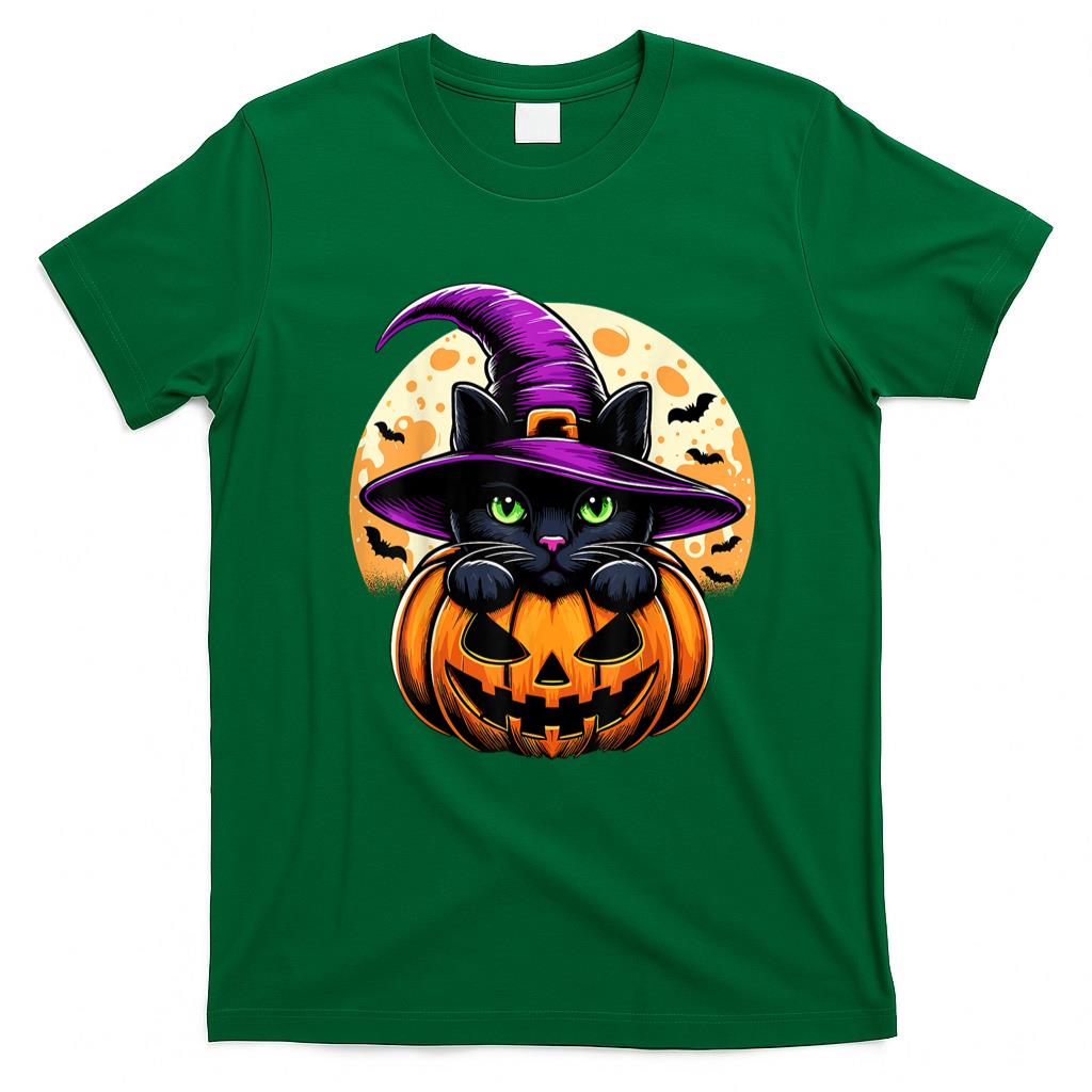 Pet Mom Halloween Shirt - Cat Halloween Pumpkin Black Cat T-Shirt