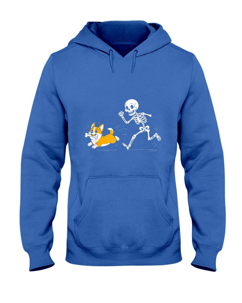 Pet Mom Halloween Shirt - Funny Skeleton Chasing Corgi Halloween Dog Mom Pet Lover T-Shirt_7