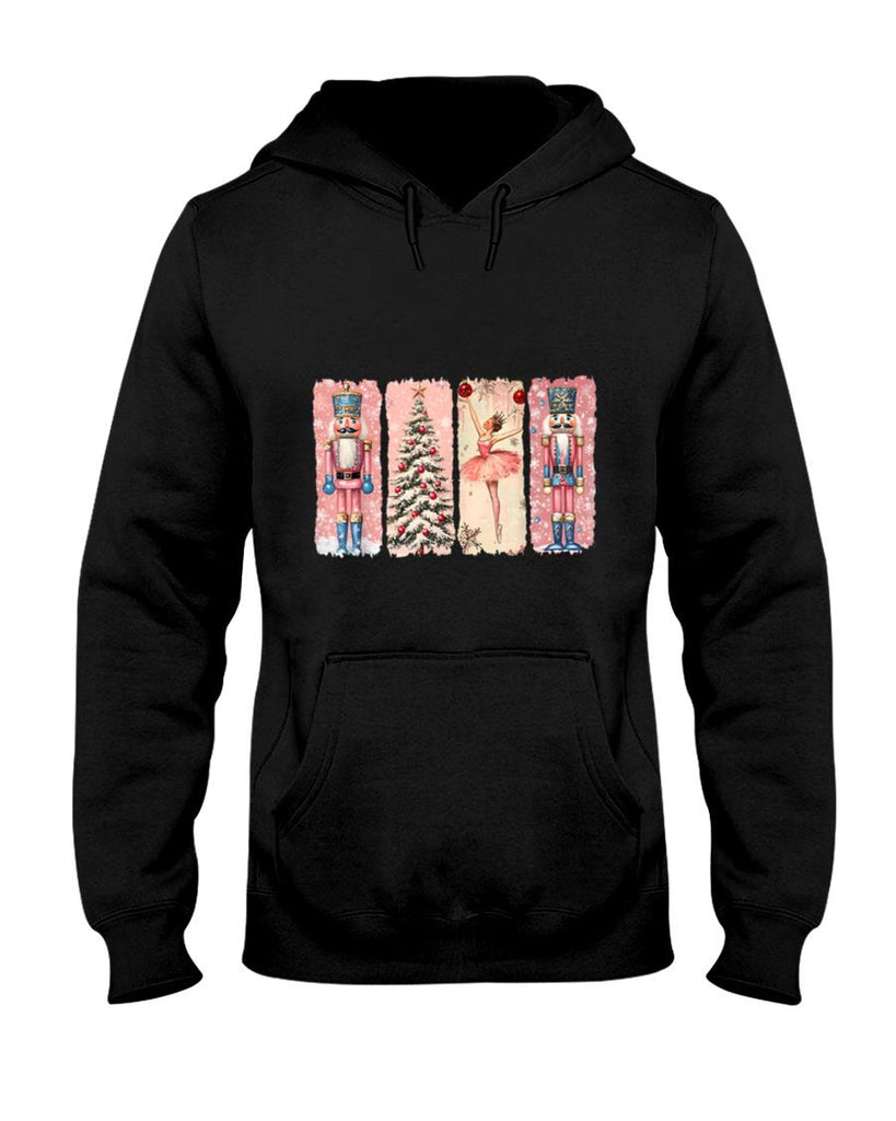 Retro Nutcracker Ballet Pink Christmas Xmas Vibes Women Kids T-Shirt
