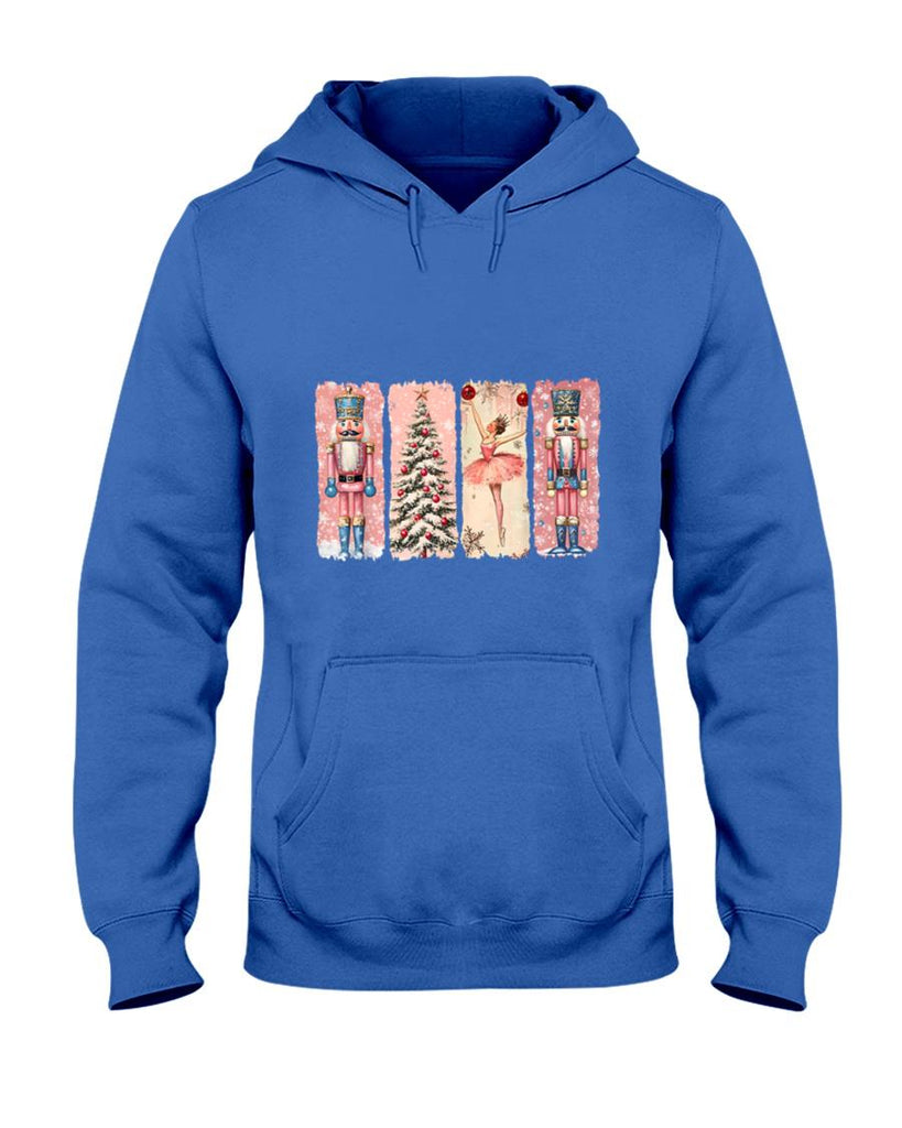 Retro Nutcracker Ballet Pink Christmas Xmas Vibes Women Kids T-Shirt