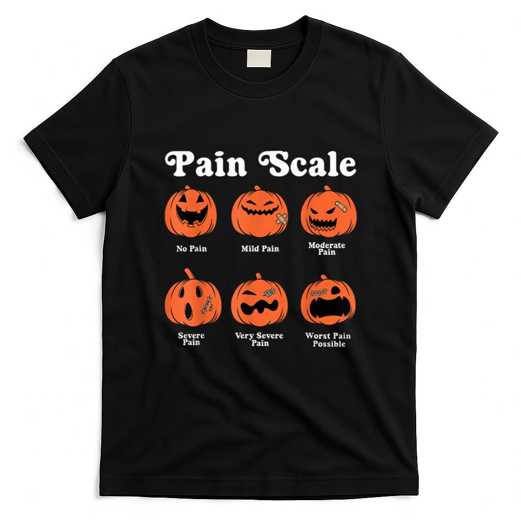 Halloween Shirt - Pain Scale Pumpkin Pain Assessment Trauma Nurse Halloween T-Shirt