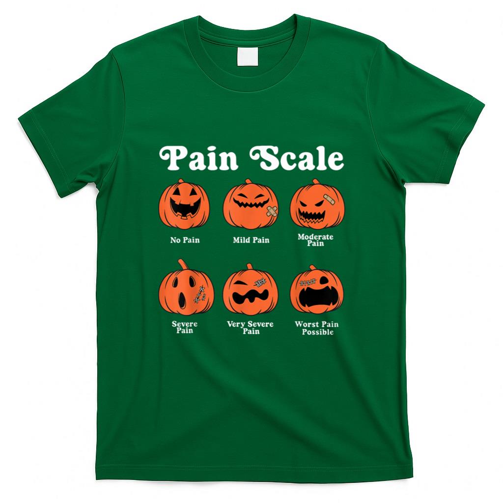 Halloween Shirt - Pain Scale Pumpkin Pain Assessment Trauma Nurse Halloween T-Shirt