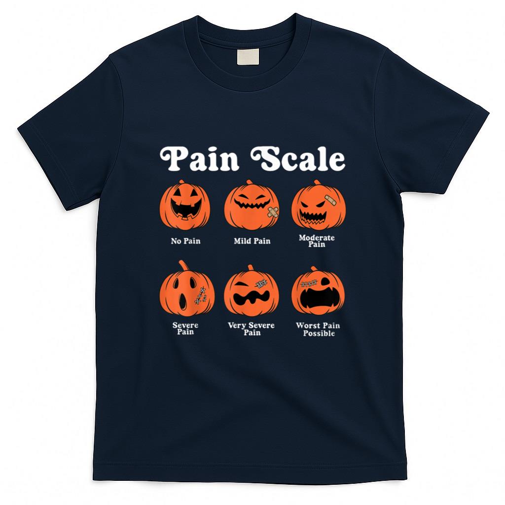 Halloween Shirt - Pain Scale Pumpkin Pain Assessment Trauma Nurse Halloween T-Shirt