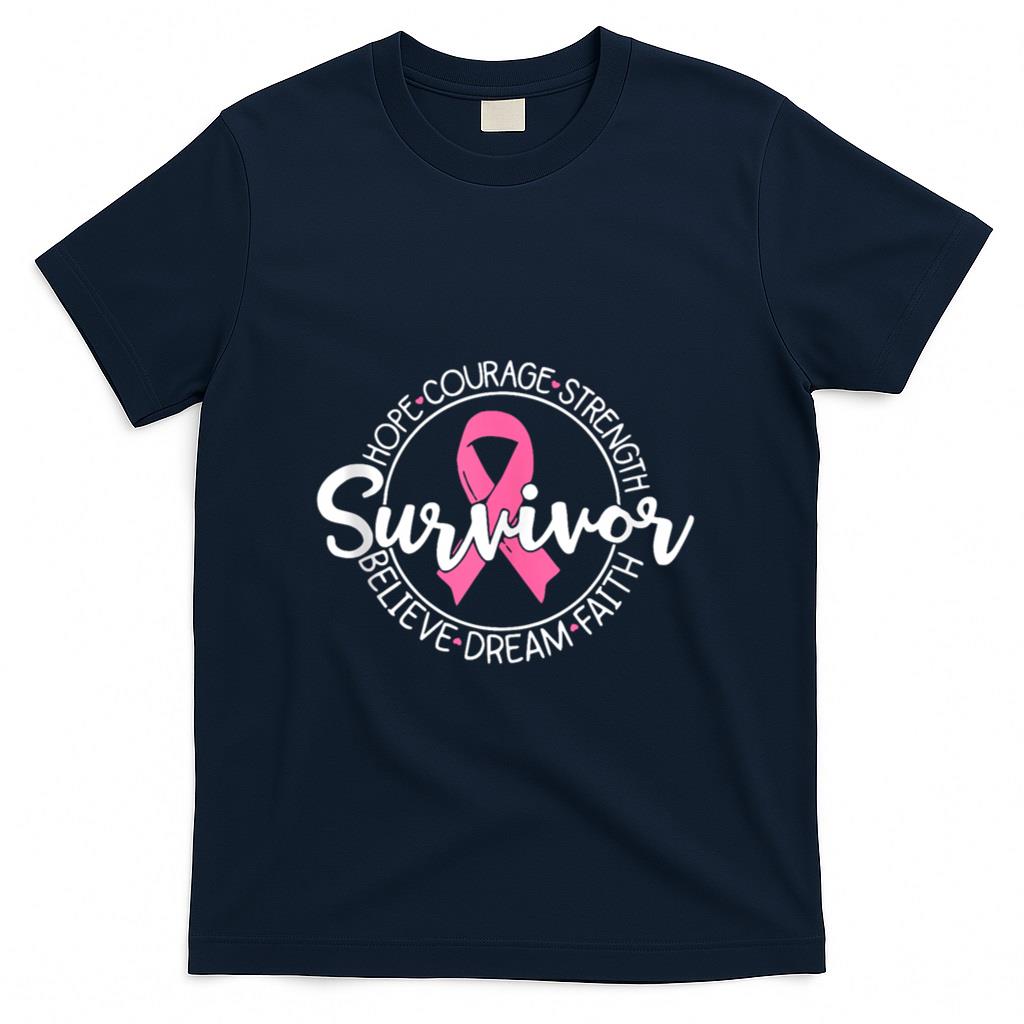 Pink Ribbon Survivor Believe Faith Breast Cancer Awareness Tank Top