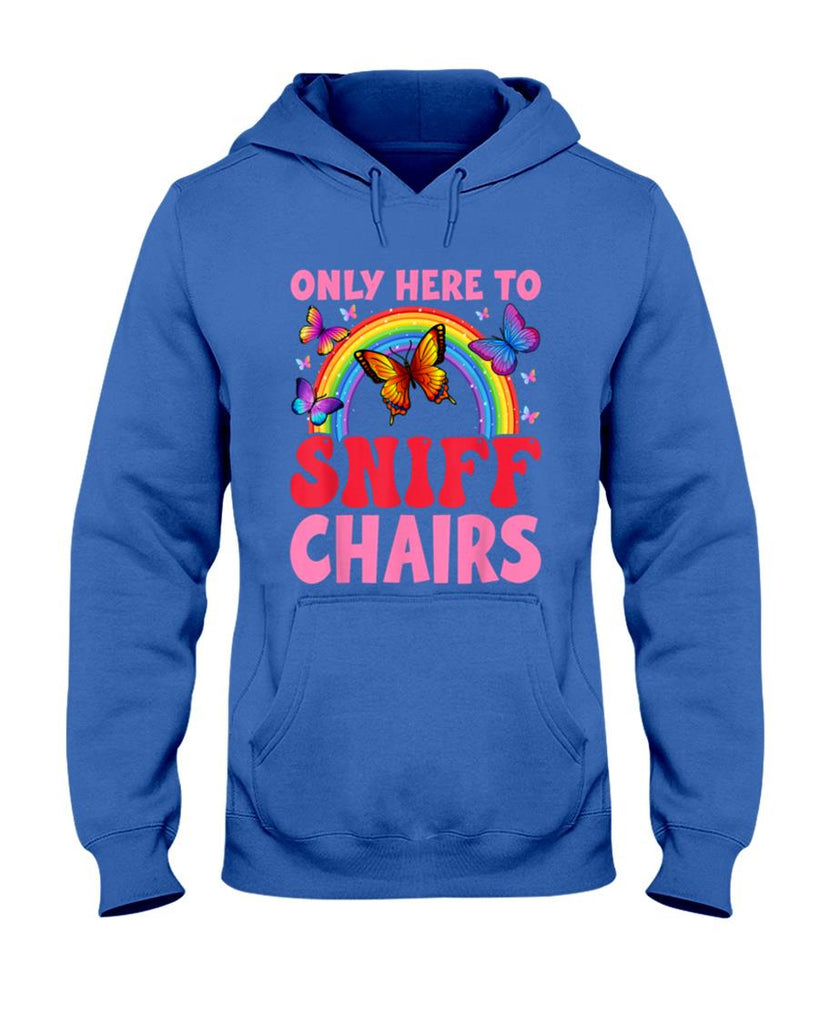 Funny Embarrassing Inappropriate Only Here to Sniff Chair T-Shirt