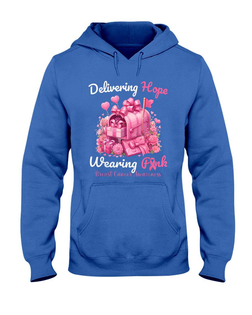 Postal Worker Breast Cancer Awareness October We Wear Pink T-Shirt_1