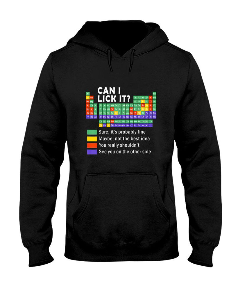 Funny Tees - Can I Lick It tee Funny Periodic Table Of Elements science T-Shirt