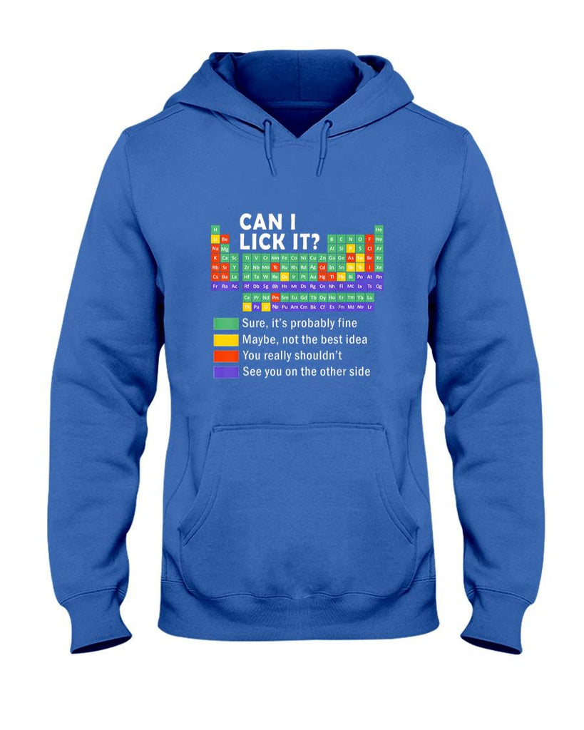Funny Tees - Can I Lick It tee Funny Periodic Table Of Elements science T-Shirt