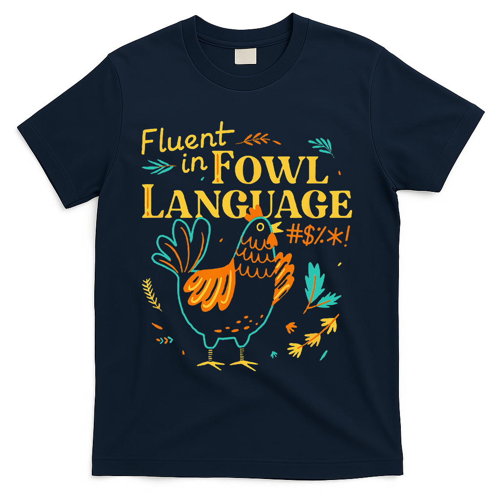 Fluent In Fowl Language Funny Novelty Chicken Lover T-Shirt