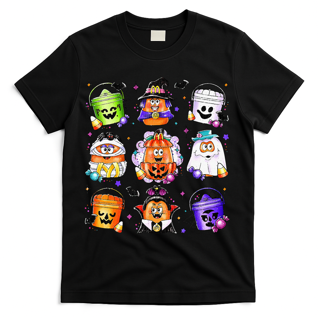 Chicken Nuggets Pumpkin Halloween 90S Vintage T-Shirt