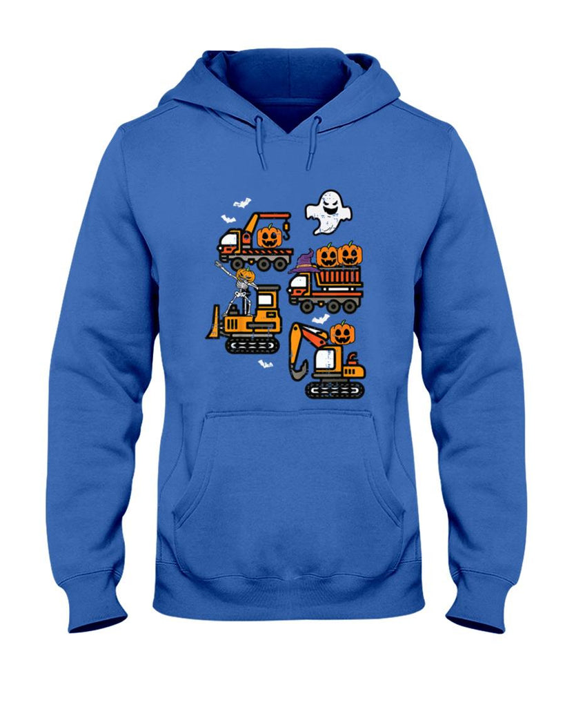 Halloween Shirt - Kids Spooky Construction Trucks Halloween Costume Toddler Boys T-Shirt