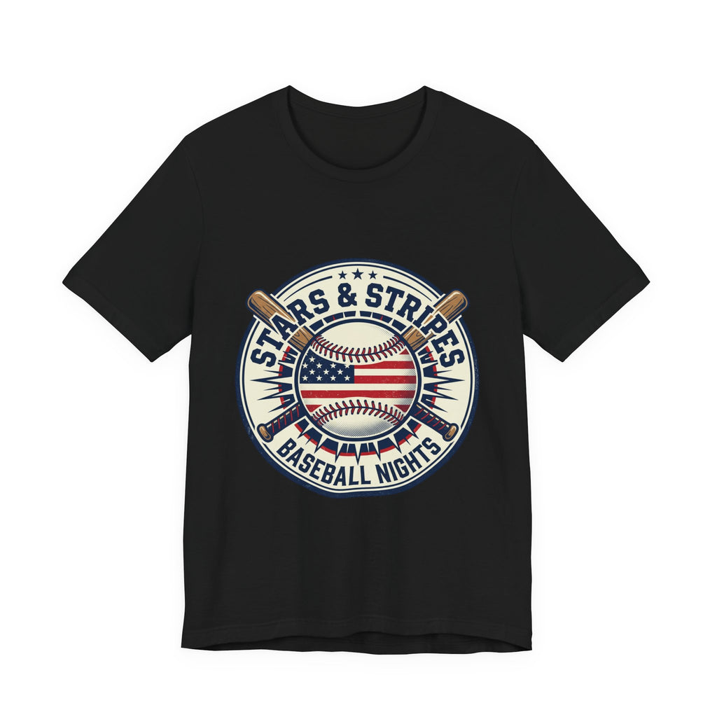 Stars & Stripes Baseball Tee | Patriotic Baseball Shirt, Vintage Red White Blue