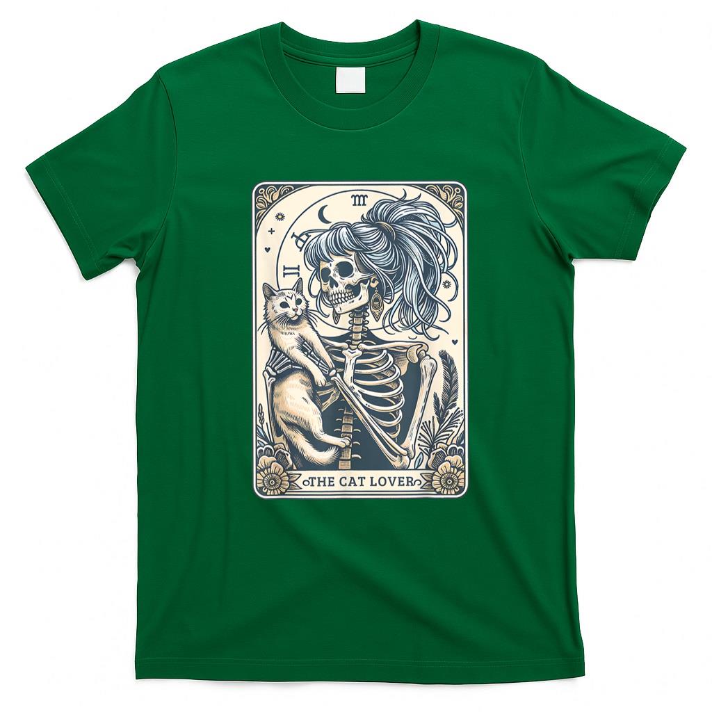 Pet Mom Halloween Shirt - The Lovers Cat Humor Tarot Card Halloween Black Cats Lover T-Shirt_1