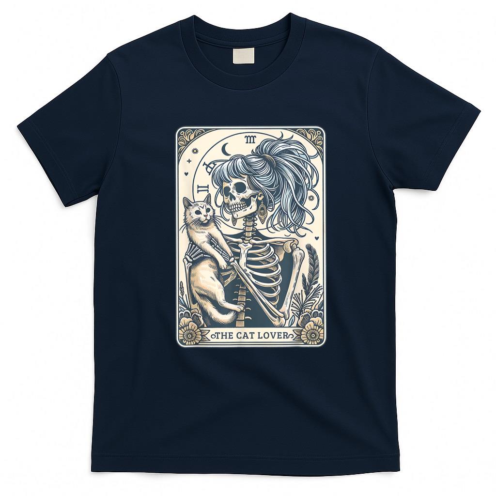 Pet Mom Halloween Shirt - The Lovers Cat Humor Tarot Card Halloween Black Cats Lover T-Shirt_1