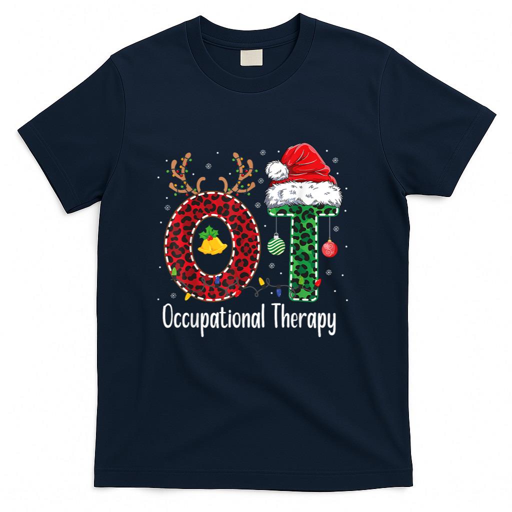 Occupational Therapy Christmas santa hat OT Therapist T-Shirt