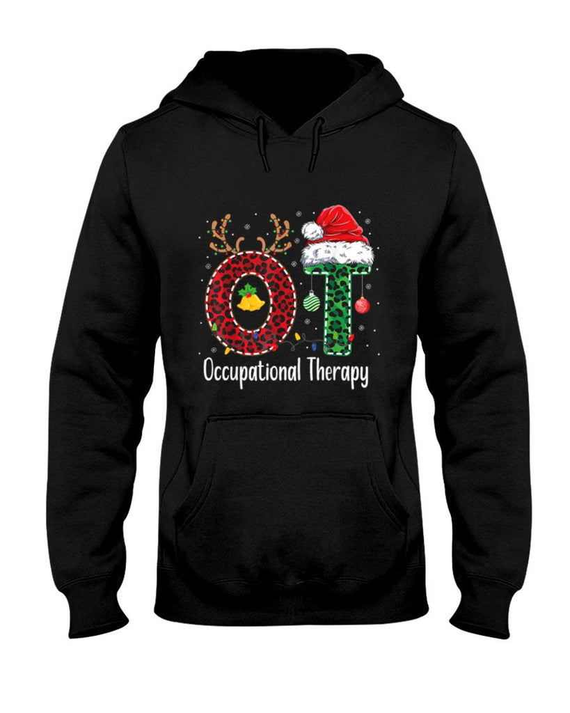Occupational Therapy Christmas santa hat OT Therapist T-Shirt