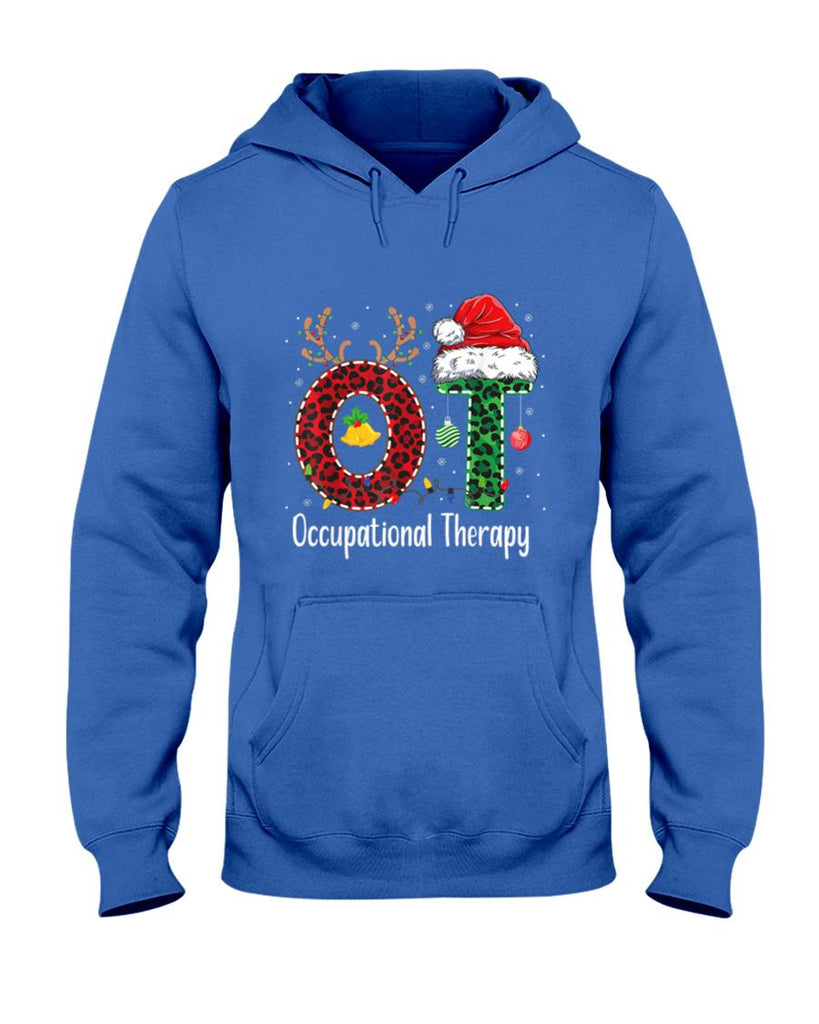 Occupational Therapy Christmas santa hat OT Therapist T-Shirt
