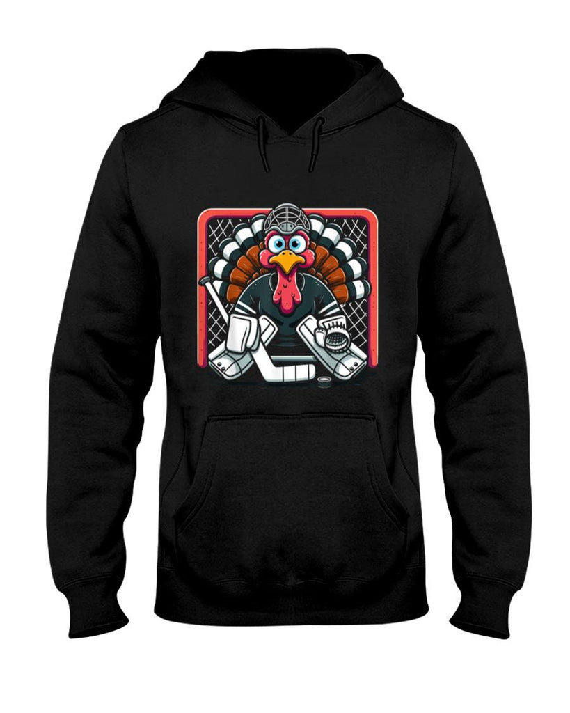 Thanksgiving Turkey Ice Hockey Goalie Youth Boys Thankful T-Shirt