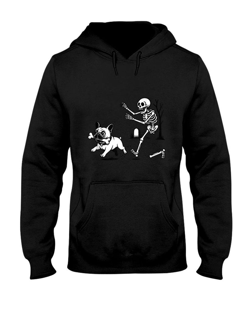 Pet Mom Halloween Shirt - Skeleton Chasing French Bulldog Halloween Dog Mom Pet Lover Tank Top